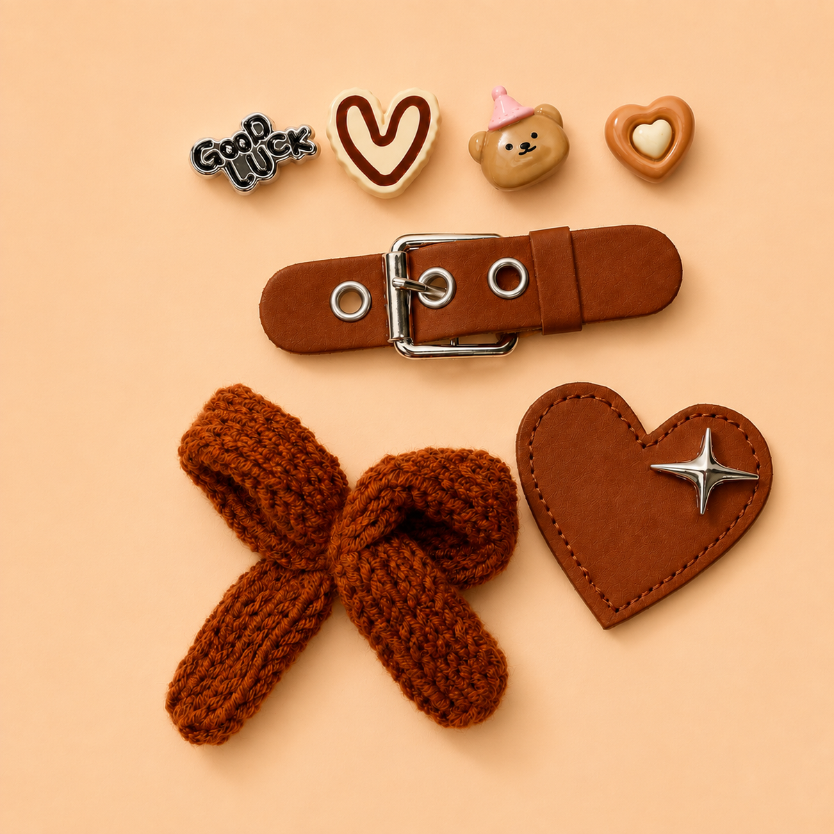 Belt Heart Bow Charm