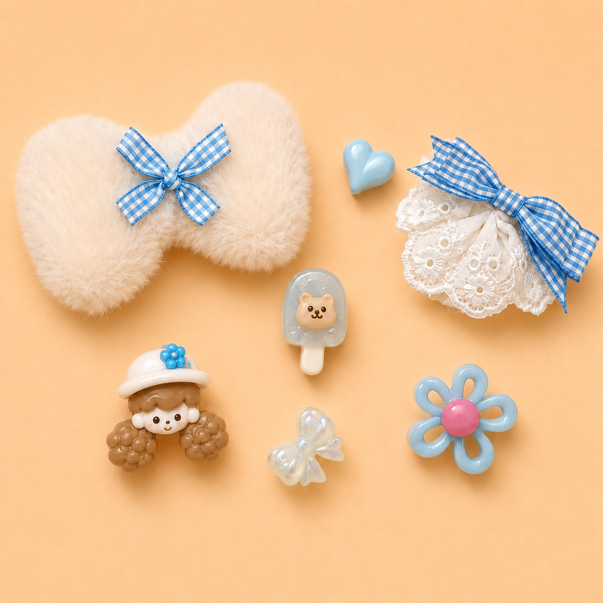 Blue Bow Charms